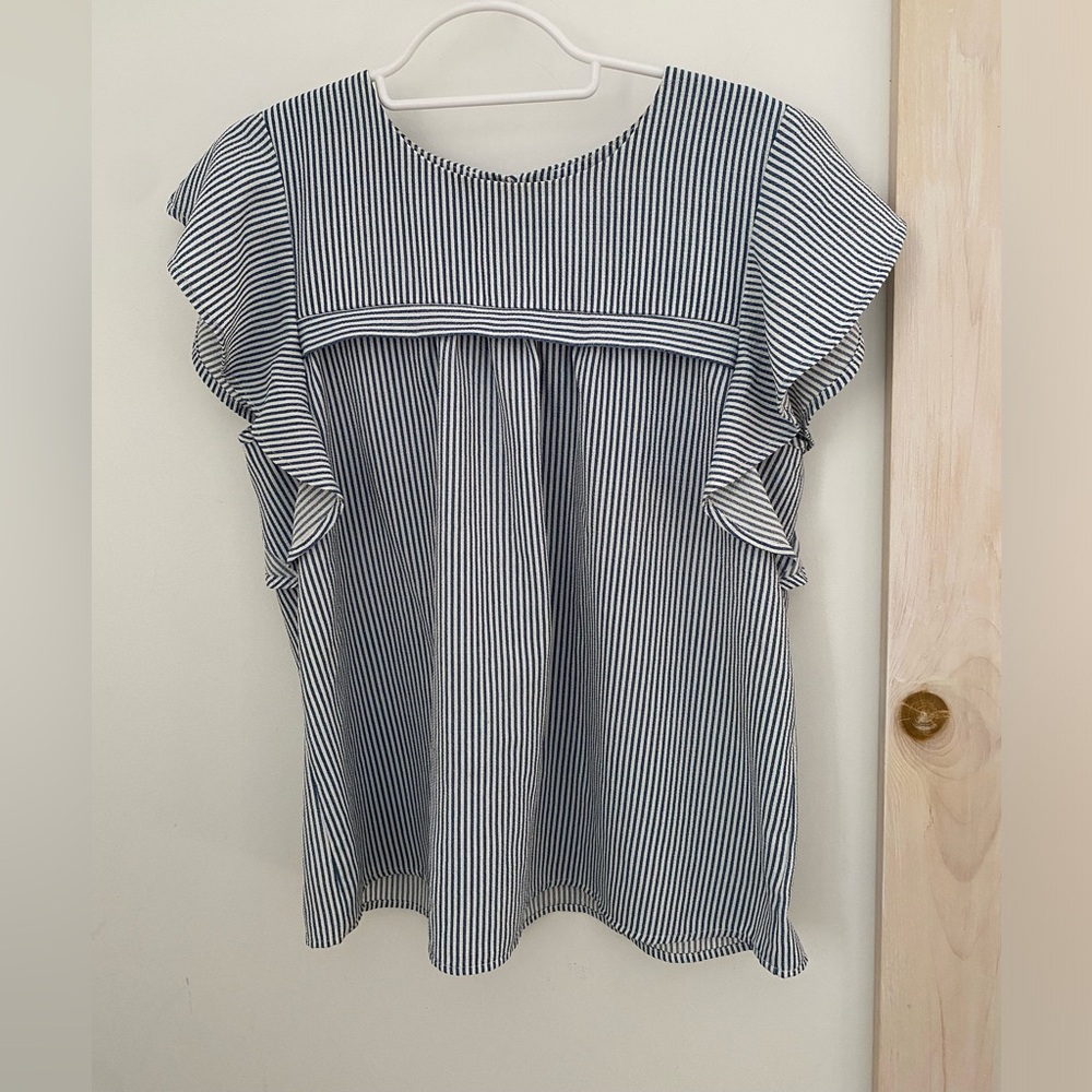 Monteau Los Angeles Striped Blouse Sz. L